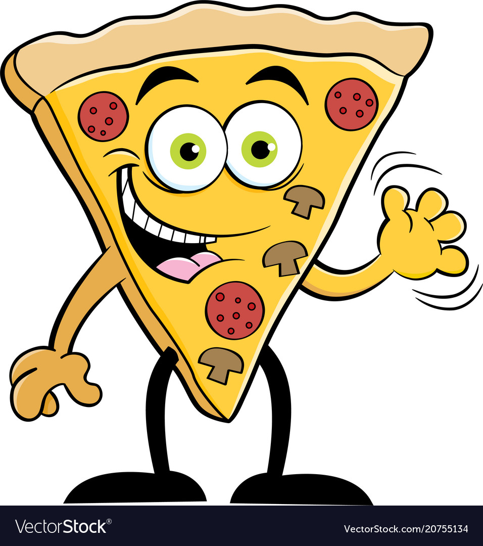 Cartoon pizza slice