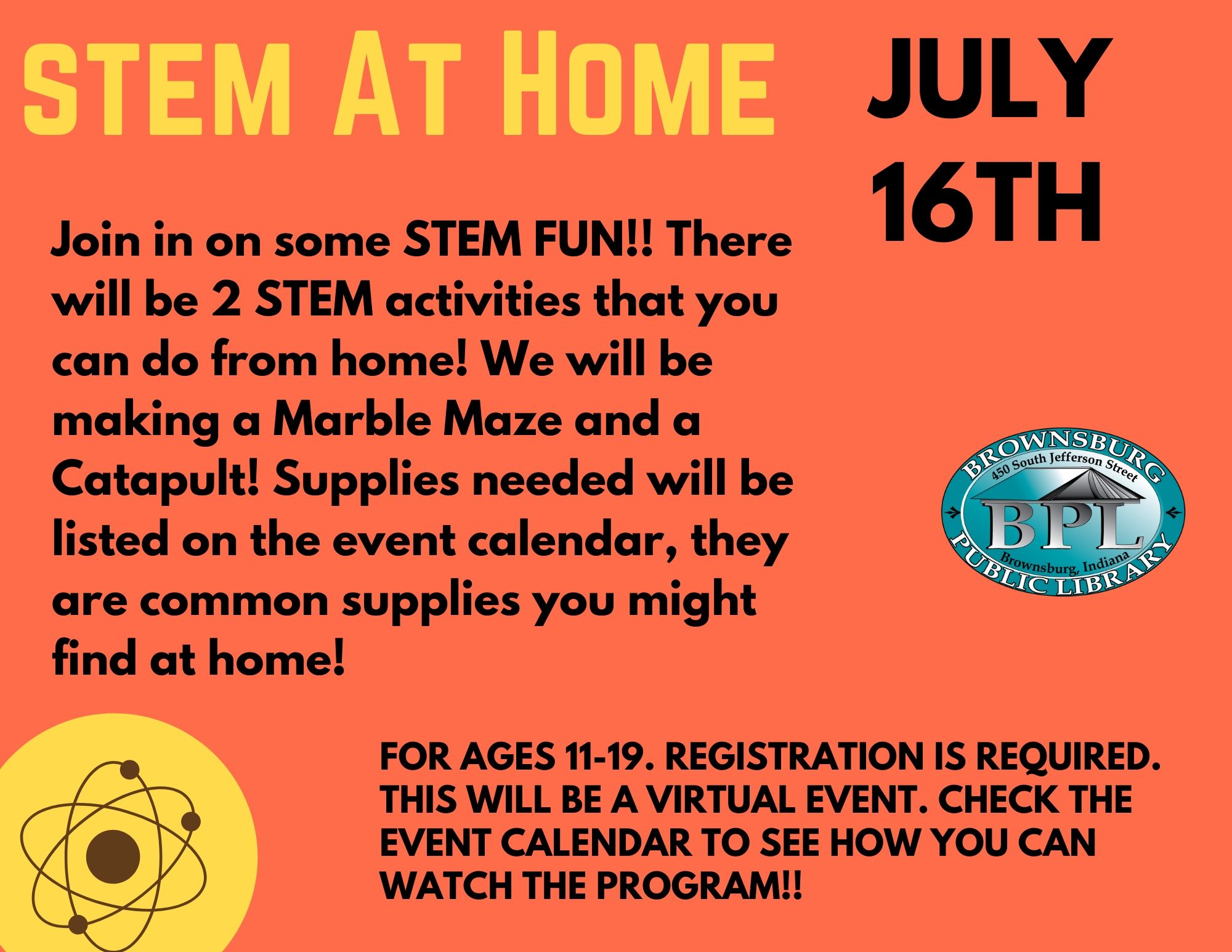 STEM At Home July 16th 