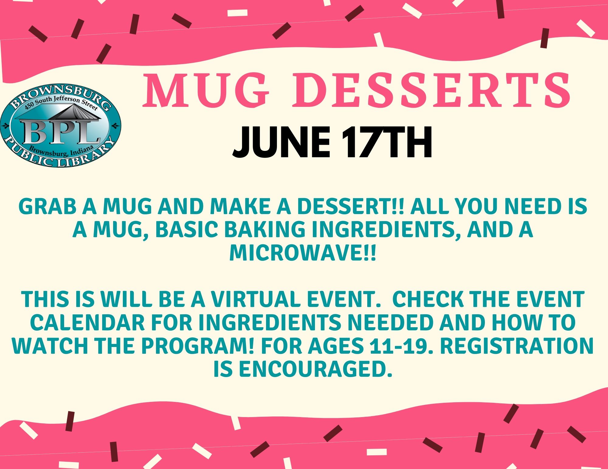 Mug Desserts June 17th