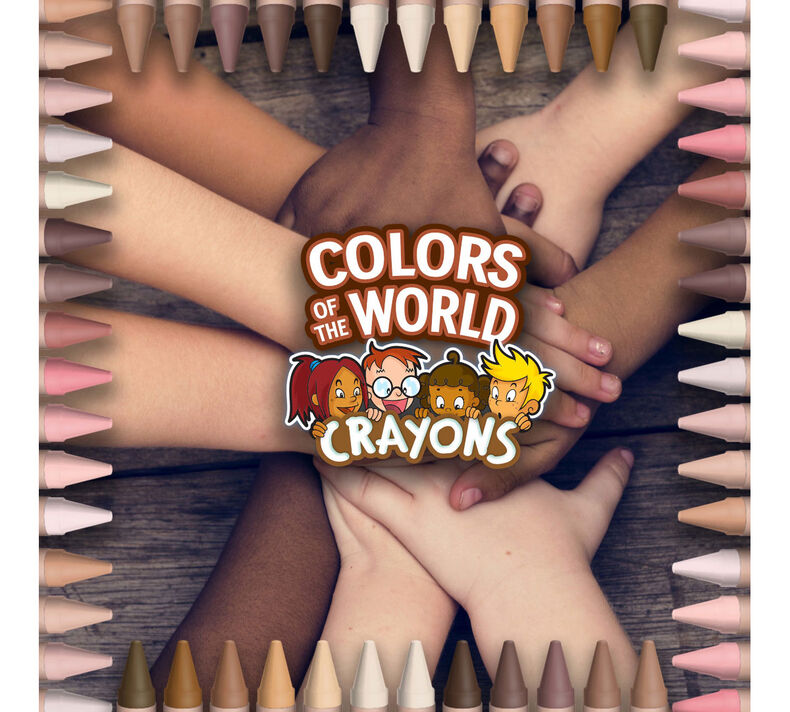 "Colors of the World Crayons" "Crayola Colors of the World Crayons contain 24 specially formulated colors representing people of the world."