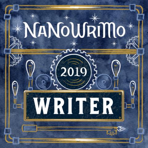 Nanowrimo 2019 writer badge