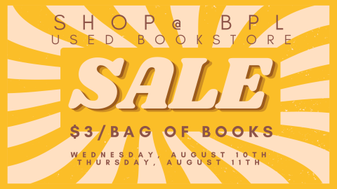 Shop Sale  - August 10th & 11th - $3/bag