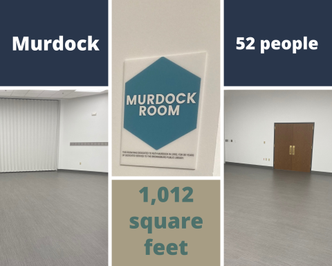 Murdock Room; capacity 52 people; 1,012 square feet