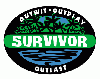 The "Survivor" Logo showing silhouetted palm trees surrounded by the words, "Outwit, Outplay, Outlast."