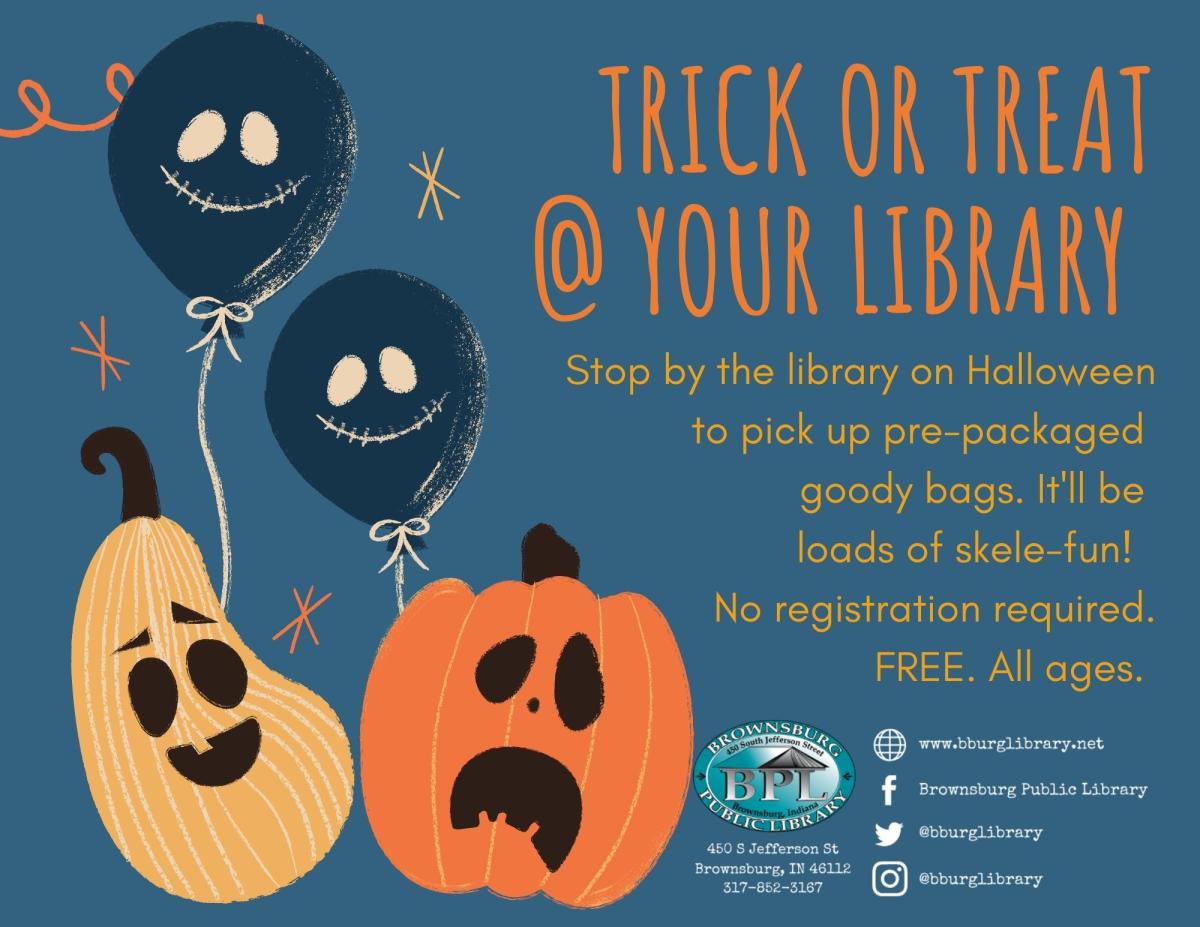 trick or treat at your library october 31